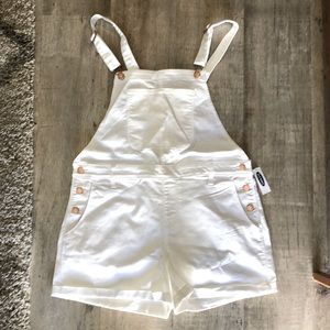 White shorts overalls
